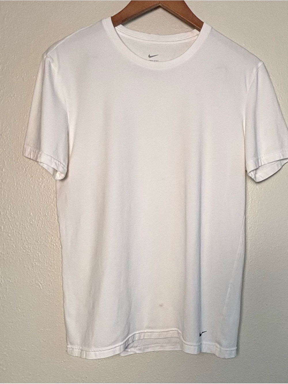 Nike White Short Sleeve Dri-Fit Crewneck Tee